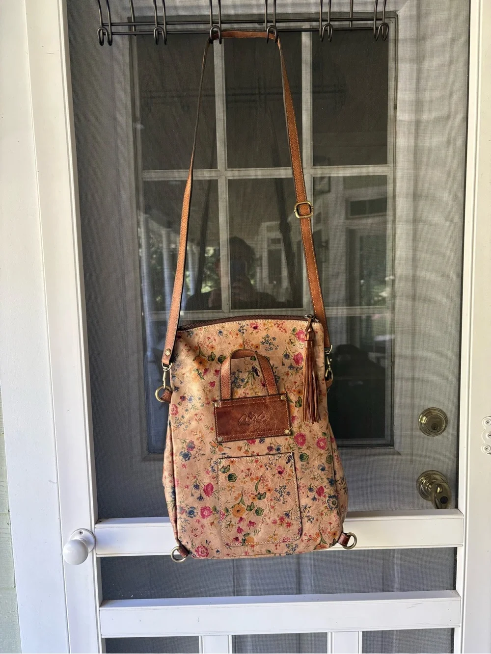 Patricia Nash Backpack Leather Womens Purse Boho Prairie Rose